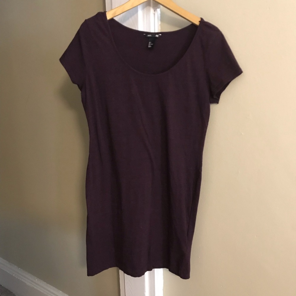 Black & Purple Heathered Body Con Dress by H&M